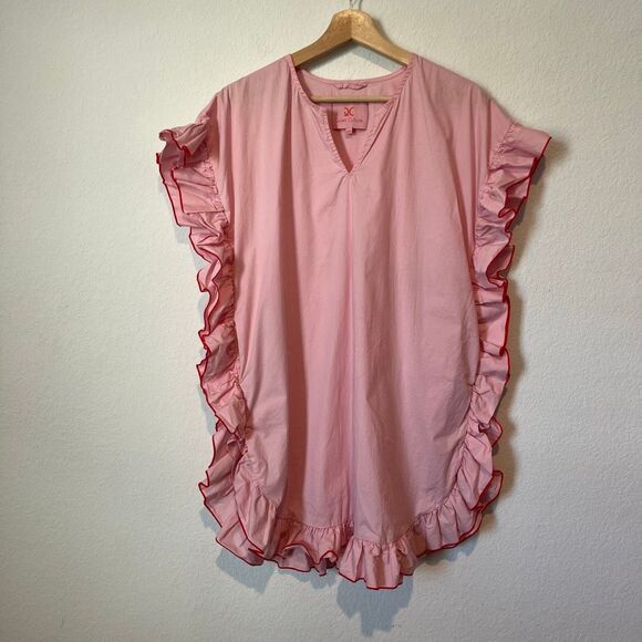 Quiet Culture Pink Petal Pajama Party Short Nightgown Dress Women's Size XS/S - Picture 2 of 6